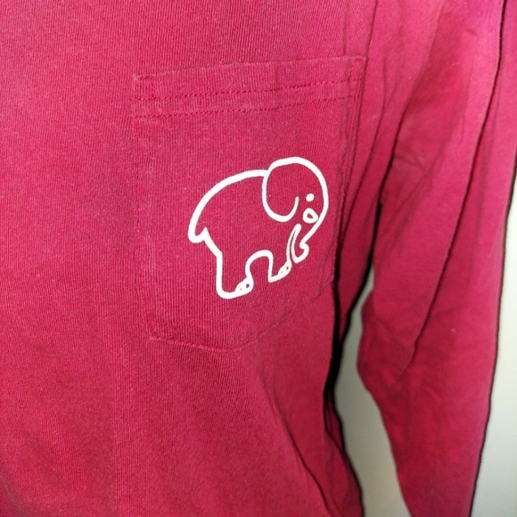 Ivory Ella Long Sleeve Red Large Volleyball Elephant Shirt - Picture 2 of 4